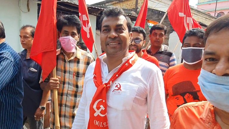 সকাল সকাল ভোটের প্রচারে সুকান্ত।