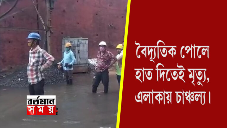 বৈদ্যুতিক পোলে হাত দিতেই মৃত্যু,এলাকায় চাঞ্চল্য।