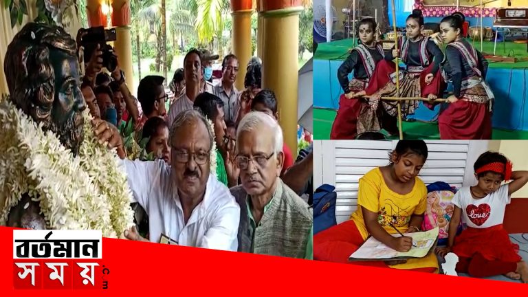 কবিগুরু রবীন্দ্রনাথ ঠাকুরের ১৬২ তম জন্মদিন পালন পানিহাটি পেনেটি বাগানবাড়িতে