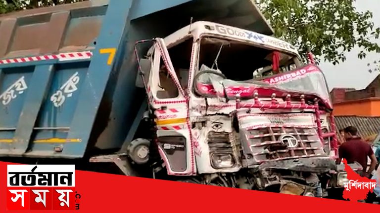 মুর্শিদাবাদের নগরে বাস ও ডাম্পারের মুখোমুখি সংঘর্ষে আহত ৭