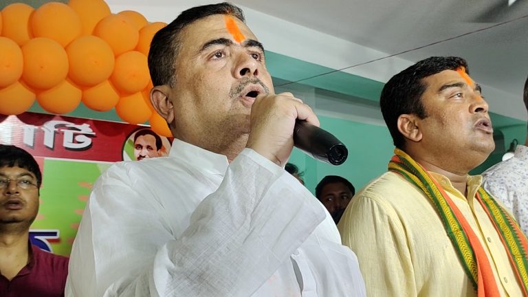 শ্যামনগরে উপস্থিত হলেন শুভেন্দু অধিকারি।