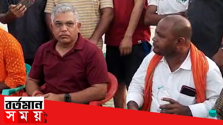 বকখালি সফরে বিজেপি নেতা দিলীপ ঘোষ