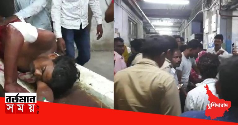 এক ব্যক্তিকে ধারালো অস্ত্র দিয়ে কোপানোর অভিযোগ, চাঞ্চল্য মুর্শিদাবাদে।