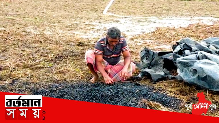 কৃষকের মজুত করা চিনা বাদামে আগুন ঘটনায় চাঞ্চল্য এগরায়