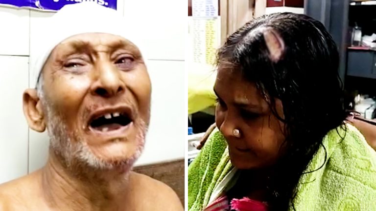 মদ্যপান করে ধারালো অস্ত্র এলোপাতাড়ি কোপ স্ত্রী ও শশুরকে