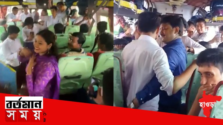 হিন্দি চটুক গানে ছাত্রদের নিয়ে নাচ শিক্ষক শিক্ষিকাদের |