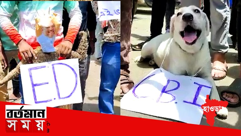 হাওড়ার শিবপুরে মনোজ তেওয়ারি নির্দেশে তৃণমূল ছাত্র পরিষদের বিক্ষোভ কর্মসূচী