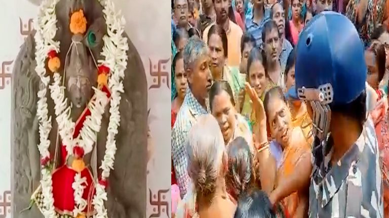 বাগনানে বিষ্ণুমূর্তি উদ্ধারে এসে গ্রামবাসীদের বাধার মুখে আর্কিওলজিক্যাল সার্ভের প্রতিনিধিদল।