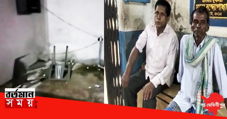 ফের কেশপুরে সিপিআইএম পার্টি অফিস ভাঙচুর।