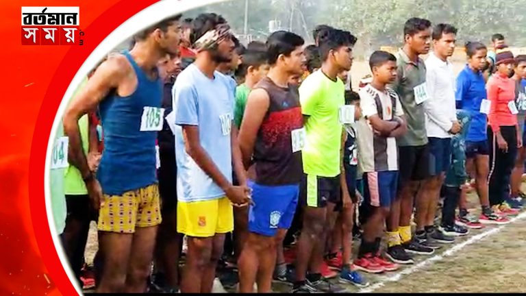 অশোকনগরে প্রায় ২৫০ জনের প্রতিযোগী নিয়ে শুরু হলো ১০ কিলোমিটার ম্যারাথন দৌড়।