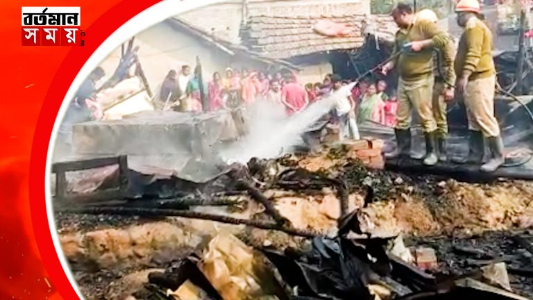 মালদহে ইলেকট্রিকের শর্ট সার্কিট থেকে আগুনে পুড়ে ছাই ৪ টি বাড়ি