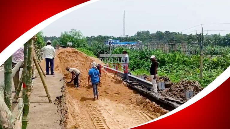 ২৪ ঘন্টা কাটতে না কাটতেই রাস্তার ধ্বস মেরামতির কাজ শুরু নদিয়ার শিবনিবাসে।