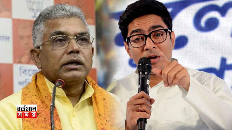 নন্দীগ্রামে গণনা কান্ডের যেন পুনরাবৃত্তি না হয় প্রার্থীদের বার্তা অভিষেকের, পাল্টা খোঁচা দিলীপ ঘোষের।
