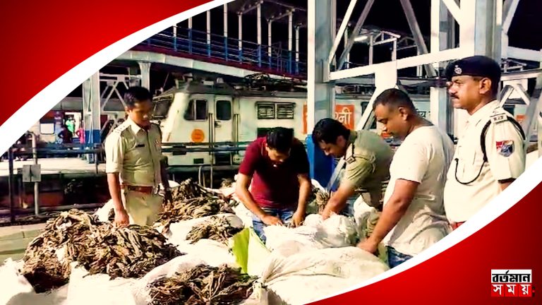 উত্তরবঙ্গ এক্সপ্রেস থেকে লক্ষাধিক টাকার গাঁজা উদ্ধার করল রেল পুলিশ।