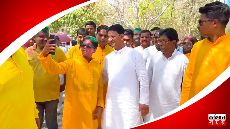 বসন্ত উৎসবে বীরভূমের সতীপীঠ কঙ্কালীতলায় হাজির কাজল শেখ !