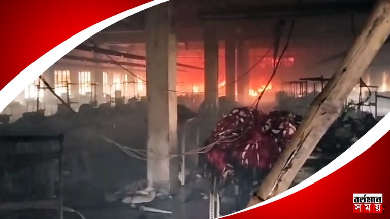 সাত সকালে শ্রীরামপুরে গেঞ্জি কারখানায় ভয়াবহ আগুন !